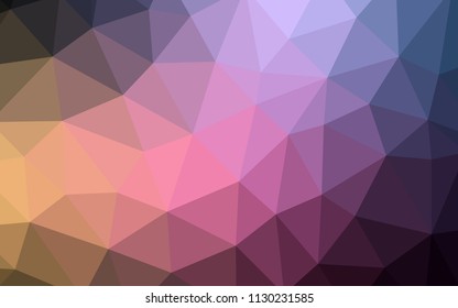 Dark Pink, Yellow vector triangle mosaic cover. Colorful abstract illustration with triangles. Brand new design for your business.