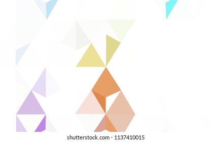 Dark Pink, Yellow vector triangle mosaic texture. Shining colorful illustration with triangles. Polygonal design for your web site.
