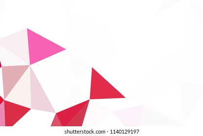Dark Pink, Yellow vector triangle mosaic template. Glitter abstract illustration with an elegant triangles. Best triangular design for your business.