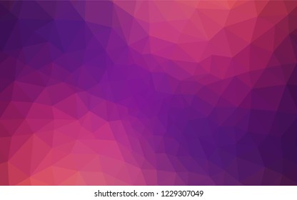 Dark Pink, Yellow vector triangle mosaic template. Elegant bright polygonal illustration with gradient. Polygonal design for your web site.