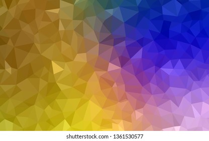 Dark Pink, Yellow vector triangle mosaic template. A sample with polygonal shapes. Textured pattern for your backgrounds.