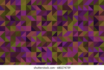 Dark Pink, Yellow vector triangle mosaic template. Creative illustration in halftone style with gradient. Brand-new style for your business design.