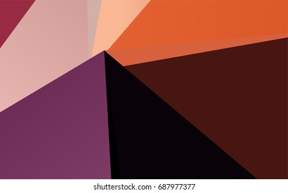 Dark Pink, Yellow vector triangle mosaic pattern. An elegant bright illustration with gradient. Brand-new style for your business design.