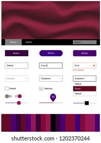 Dark Pink, Yellow vector wireframe kit with abstract circles. Colorful illustration in abstract memphis style with gradient. Beautiful layout for websites, landing pages.