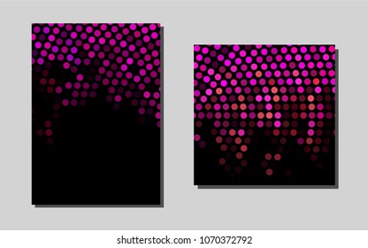 Dark Pink, Yellowvector brochure for ui, ux design. Blurred decorative design in abstract style with textbox. Completely new template for your brand book.