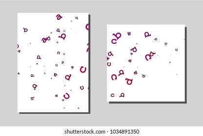 Dark Pinkvector brochure for ui, ux design. Modern abstract design concept with colorful gradient. Pattern for beautiful business cards, folders.