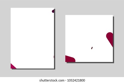 Dark Pinkvector brochure for ui, ux design. Glitter abstract design concept with text box. Beautiful design for cover of notepads.