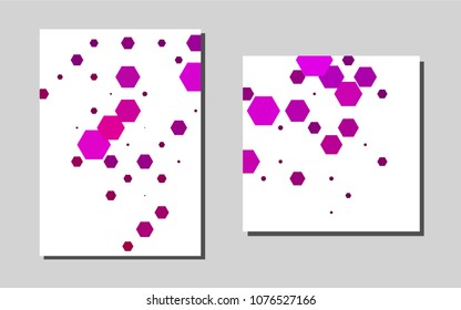 Dark Pinkvector cover for Envelopes. Abstract booklet on colored background with gradient. Completely new template for your brand book.