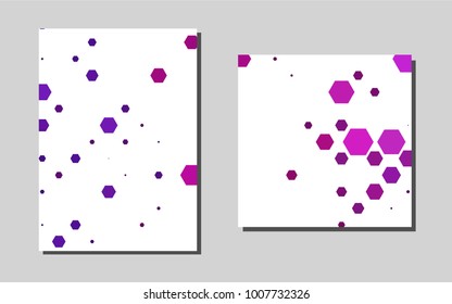 Dark Pinkvector cover for Envelopes. Glitter abstract design concept with text box. Beautiful design for cover of notepads.