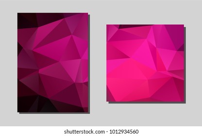 Dark Pinkvector cover for Envelopes. Glitter abstract design concept with text box. New design for a poster, banner of your website.