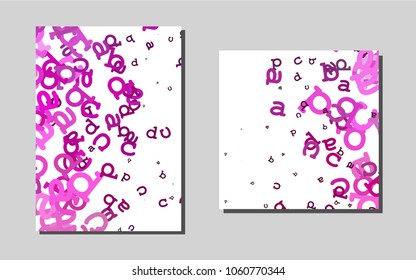 Dark Pinkvector cover for Envelopes. Glitter abstract design concept with text box. New design for a poster, banner of your website.