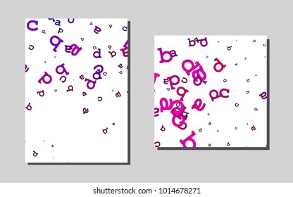 Dark Pinkvector template for landing pages. Modern abstract design concept with colorful gradient. Pattern for beautiful business cards, folders.