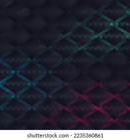 Dark pixel background. Abstract geometric image. Design element.