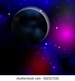 dark planet in space