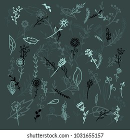 dark plants pattern