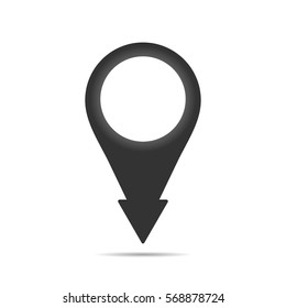 Dark pointer, one on a white background
