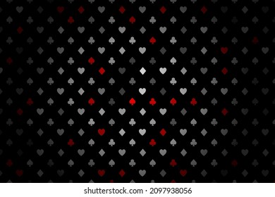Dark poker symbols background, card signs background, abstract gambling background