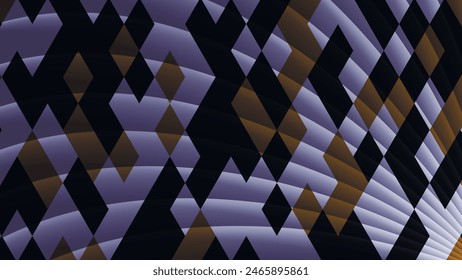 Fondo de pantalla de rayas onduladas poligonales oscuras con textura. Un excelente fondo para diseñar páginas en redes sociales, carteles, presentaciones, publicidad exterior y sus otros proyectos. Vector.