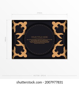 Diseño de postales oscuros con ornamento vintage abstracto. Se puede utilizar como fondo y fondo de pantalla. Los elementos vectoriales elegantes y clásicos son excelentes para la decoración.