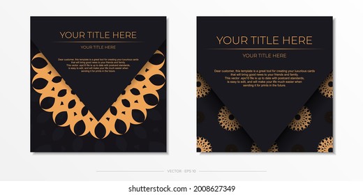 Diseño de postales oscuros con ornamento vintage abstracto. Los elementos vectoriales elegantes y clásicos son excelentes para la decoración.
