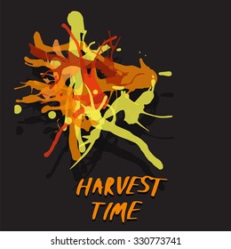 Dark posters or banners - Harvest time