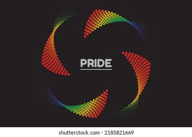 dark pride month love rainbow Abstract colorful gradient design background. futuristic wallpaper. Pride love circle round rainbow digital icon background design.