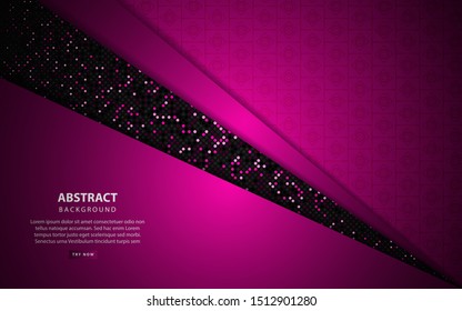 Dark purple abstract background with black overlap layers. Realistic paper texture element decoration for use element modern cover, banner, card, corporate, frame, advertising