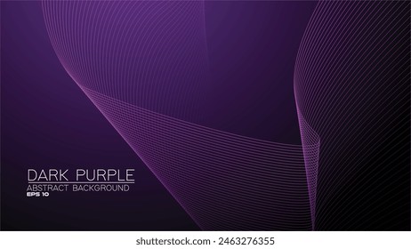 Fondo abstracto púrpura oscuro con línea de curva