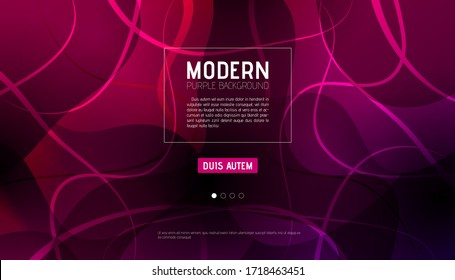 Diseño de fondo abstracto de color púrpura oscuro. Composición de formas degradadas. Diseño de flujo para carteles, banners o tarjetas a.