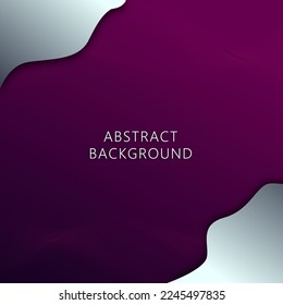 Fondo abstracto de color púrpura oscuro con fondo de presentación abstracto de curva de onda moderna 3D. El fondo del papel de lujo cortado. Decoración abstracta, gradiente de medio tono