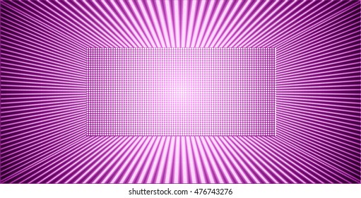 Dark purple Abstract light lamps background for Technology computer graphic website internet and business. Screen on stage. Vector illustration.Spot Effect. neon. point, platform, Spotlights