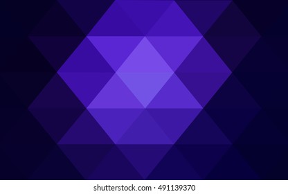 Dark purple abstract mosaic background. Triangular geometric sample with gradient.  The polygonal design can be used for your web site.