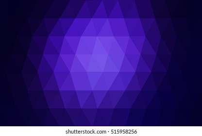 Dark purple abstract mosaic background. Geometric illustration in Origami style with gradient.  The completely new template can be used for your brand book.