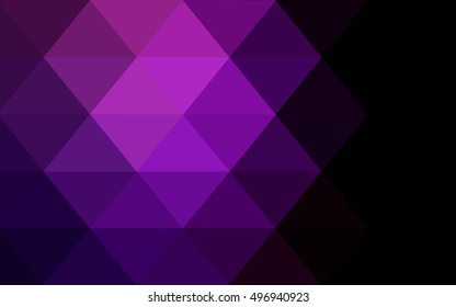 Dark purple abstract mosaic template. Colorful illustration in abstract style with gradient. The elegant pattern can be used as part of a brand book.