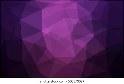 Dark purple abstract mosaic template. Creative illustration in halftone style with gradient. Brand-new style for your business design.
