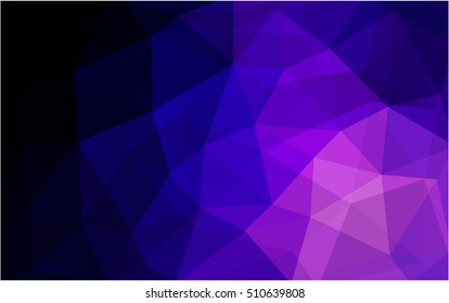 Dark purple abstract mosaic template. Creative illustration in halftone style with gradient. The textured pattern can be used for background.