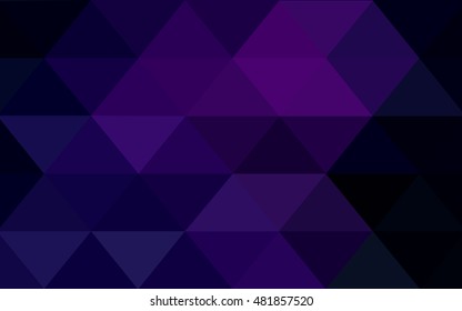 Dark purple abstract polygonal background. Brand-new colored illustration in blurry style with gradient. The template can be used as a background for cell phones.