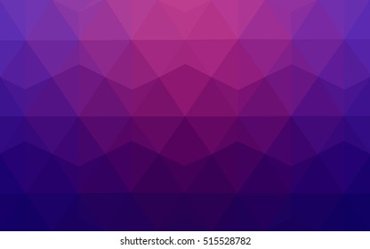Dark purple abstract polygonal template. Shining illustration, which consist of triangles. A completely new template for your business design.