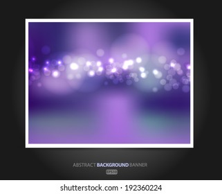 Dark purple background with bright circles. Vector EPS 10 illustration.