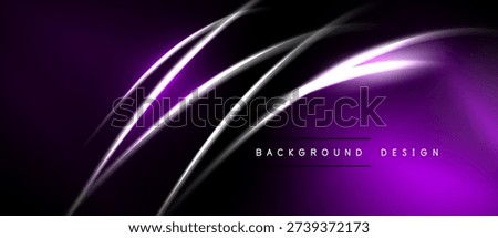 Dark purple background features silver, glowing lines. Modern design element, suitable for digital projects or presentations. Minimalist aesthetic.