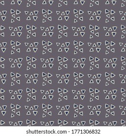Fondo morado oscuro con triángulos enmarcados. Patrón geométrico abstracto. Ilustración vectorial para textiles, fondo de pantalla, páginas web, invitaciones a bodas.