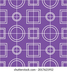 cuadrado geométrico de fondo morado oscuro y patrón sin soldadura de círculos, bueno para papel de pared.