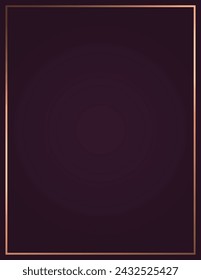 dark purple background with luxury golden border looks like a frame