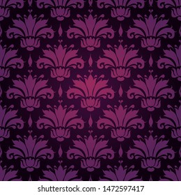 Dark purple background pattern. Retro background wallpaper. Vector image