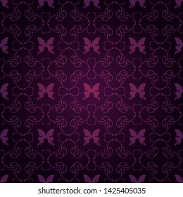 Dark purple background wallpaper for your design, vector graphics
