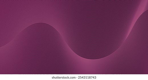 A dark purple background with wavy lines.