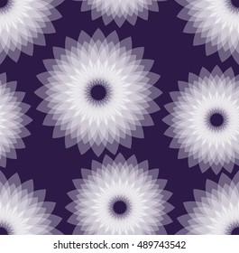Dark purple background with  white semitransparent multilayer star shapes