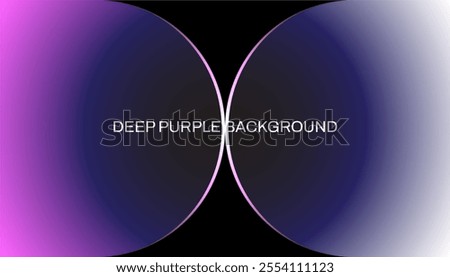 Dark purple and black gradient background with two symmetrical circles, minimalist and modern style. Perfect for digital designs, presentations and creative projects with an elegant futuristic feel