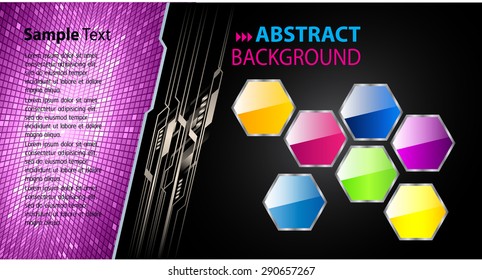 dark purple black Light Abstract Technology background computer graphic website internet and business. vector illustration. text box. Brochure. card. banner flyer magazine. Design label.