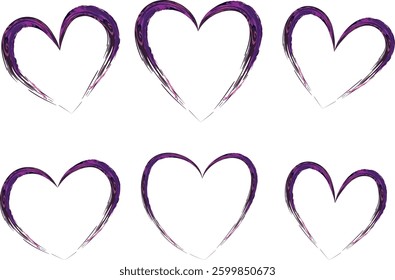 dark purple black pattern hearts collection